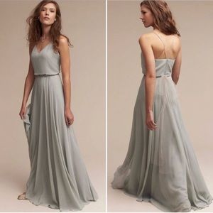 BHLDN Jenny Yoo Inesse Dress Morning Mist Bridesmaid Wedding Dress Size 6